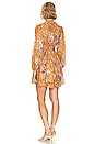 view 3 of 3 August Plunge Mini Dress in Mustard Floral