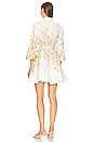 view 3 of 4 Matchmaker Buttoned Mini Dress in Ivory & Coral