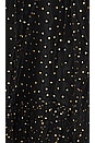 view 4 of 4 Ruched Mini Dress in Black & Gold Dot
