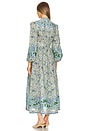 view 3 of 4 Ottie Plunge Midi Dress in Green Paisley