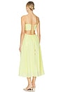 view 3 of 3 Halliday Scallop Midi Dress in Yellow