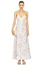 view 1 of 3 Halliday A-line Maxi Dress in Blue Watercolour Floral