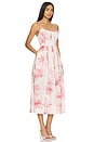view 2 of 3 Waverly Corset Midi Dress in Pink Palm