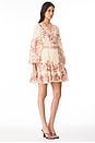 view 2 of 4 Waverly Wrap Mini Dress in Cream & Pink Bird