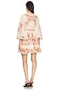 view 4 of 4 Waverly Wrap Mini Dress in Cream & Pink Bird