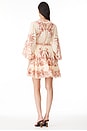 view 4 of 4 Waverly Wrap Mini Dress in Cream & Pink Bird