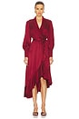 view 1 of 3 VESTIDO SILK WRAP in Burgundy