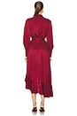 view 3 of 3 Silk Wrap Midi Dress in Burgundy