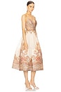 view 2 of 3 Illustration Draped Midi Dress in Cream Paisley