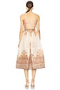 view 3 of 3 Illustration Draped Midi Dress in Cream Paisley