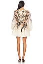 view 3 of 3 Illustration Draped Mini Dress in Tea Rococo Floral