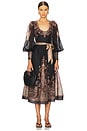 view 1 of 3 Illustration Structured Dress in Black Paisley