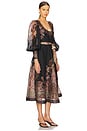 view 2 of 3 Illustration Structured Dress in Black Paisley