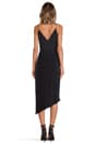view 3 of 4 Silk Plunge Drape Dress in Black
