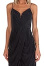 view 4 of 4 Silk Plunge Drape Dress in Black