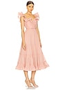 view 2 of 3 Pleated Fill Midi Dress in Lipstick