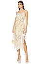 view 1 of 4 Everley Lace Trim Slip Dress in Yellow Watercolour Floral