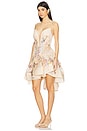 view 3 of 4 Illuminate Draped Mini Dress in Ivory Tropical