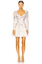 view 1 of 3 Dawning Puff Sleeve Mini Dress in Multi Hydrangea