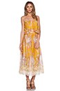 view 1 of 3 Confetti Scallop Tie Dress in Mustard Floral