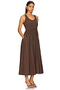 view 2 of 3 Poplin Racer Dress in Chocolate