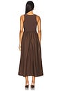 view 3 of 3 Poplin Racer Dress in Chocolate
