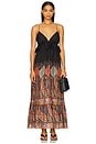 view 1 of 3 Rhiannon Ruffle Maxi Dress in Black Paisley