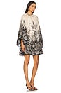 view 2 of 3 Rhiannon Lantern Mini Dress in Cream & Black Floral