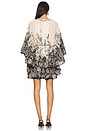 view 3 of 3 Rhiannon Lantern Mini Dress in Cream & Black Floral