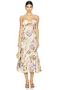 view 1 of 3 Coco Tie Front Midi Dress in Cream Multi Floral