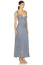 view 2 of 4 Cascadian Halter Midi Dress in Metallic Blue