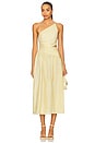 view 1 of 5 Cascadian Asymmetric Dress in Yellow Stripe