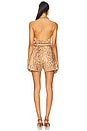 view 3 of 3 Cascadian Halterneck Playsuit in Tan Leopard