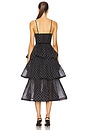 view 3 of 4 VESTIDO MIDI PLISSADO EM CAMADAS in Black & Cream Polka Dot