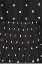view 4 of 4 VESTIDO MIDI PLISSADO EM CAMADAS in Black & Cream Polka Dot