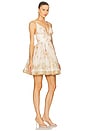 view 2 of 3 V Neck Mini Dress in Cream Peony
