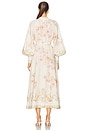 view 3 of 3 Buttoned Midi Dress in Cream Peony