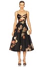view 1 of 3 Twist Front Midi Dress in Russet Floral