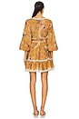 view 3 of 3 Ascension Frill Mini Dress in Mustard Palm Floral