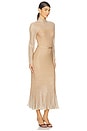 view 2 of 3 Metallic Midi Dress in Metallic Rose Gold