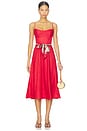 view 1 of 4 Rebellion Tuck Midi Dress in Red