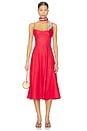 view 4 of 4 Rebellion Tuck Midi Dress in Red