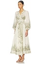 view 2 of 3 Wanderlust Wrap Midi Dress in Khaki Toile