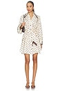view 1 of 3 Dot Tuck Mini Dress in Cream Dot