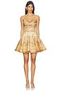 view 1 of 3 Luna Twist Mini Dress in Tan Perla Paisley
