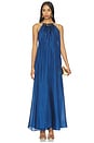 view 1 of 4 Aster Gathered Bead Maxi Dress in Dark Cobalt