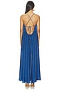 view 3 of 4 Aster Gathered Bead Maxi Dress in Dark Cobalt