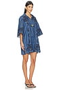 view 2 of 4 ROBE COURTE ASTER in Railway Blue