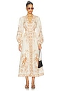 view 1 of 3 VESTIDO INDRA in Cream, Tan & Floral