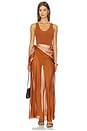 view 1 of 3 MAXIVESTIDO ASTER SCARF in Tan Print